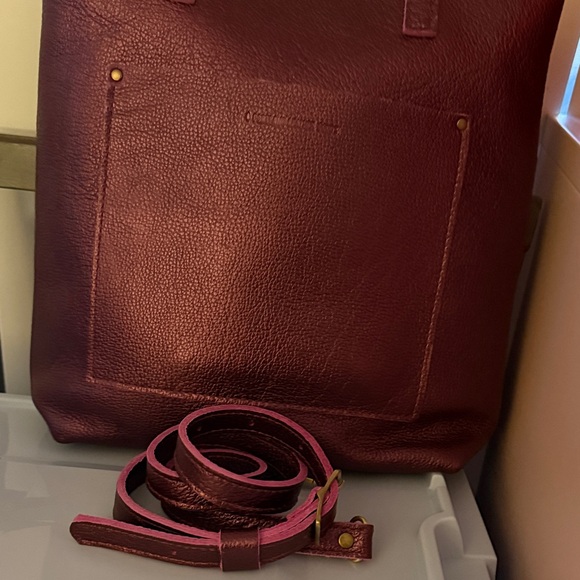 Portland Leather Goods - Full Size Cross Body zipper - ultraviolet - Picture 8 of 10